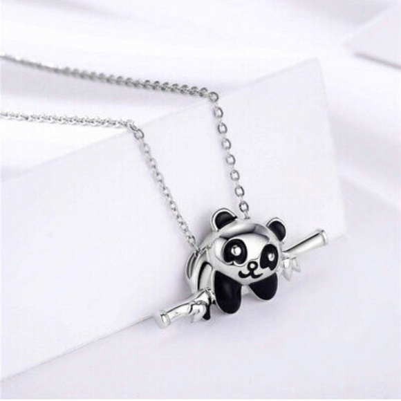 Silver Plated Panda Necklace - Picture 2 of 2